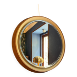 Backlit mirror designed by Gio Ponti in wood and lacquer. Italy, 1970s.