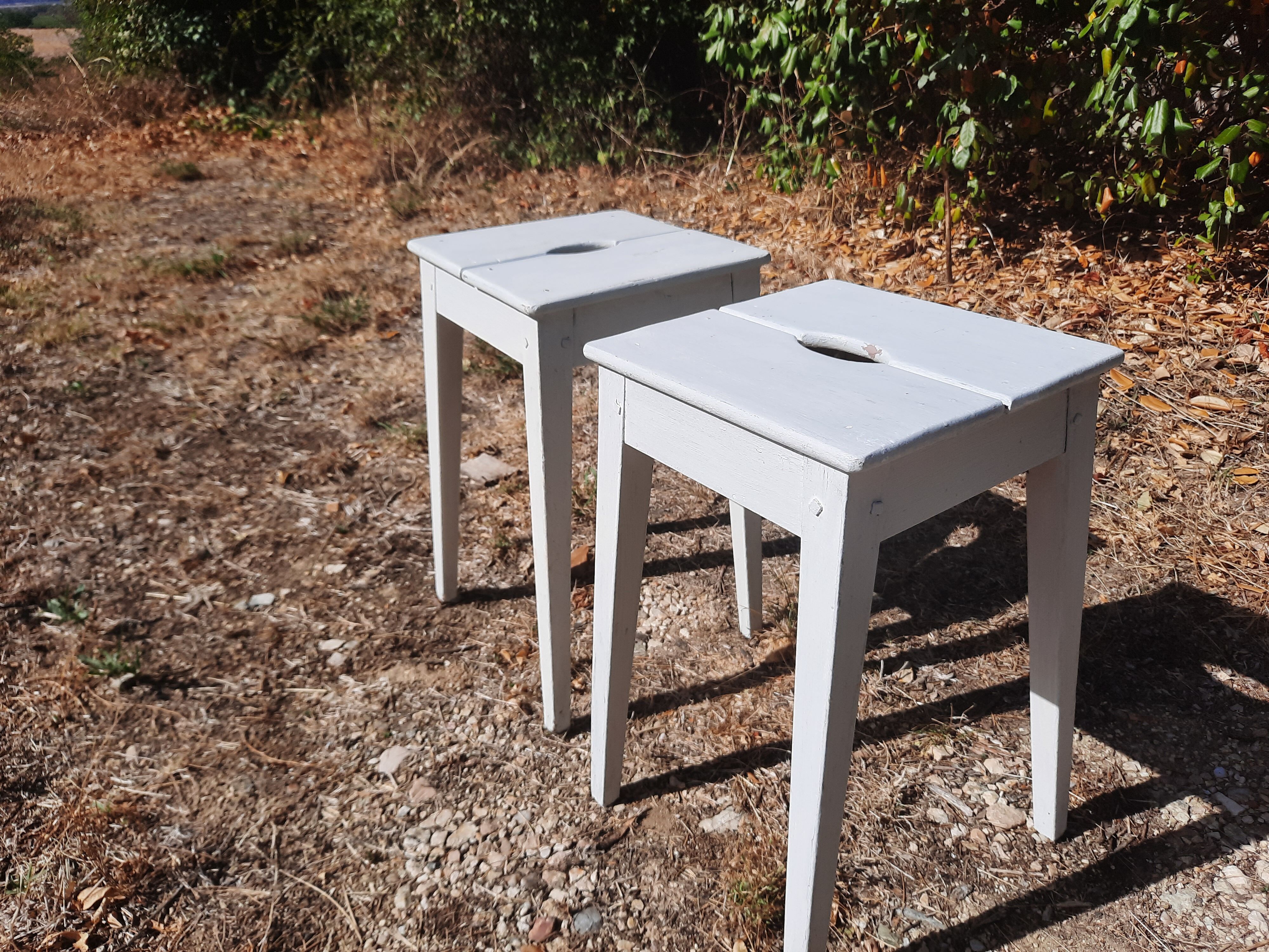 Pairs of workshop/farmhouse stools