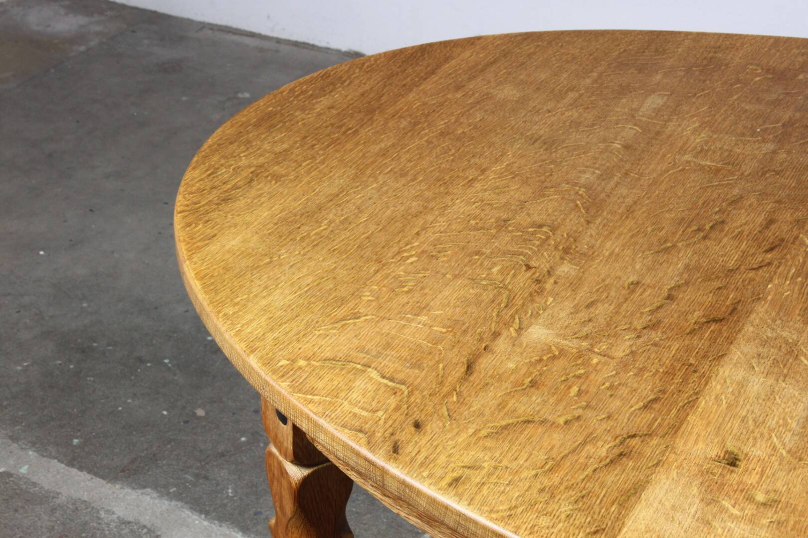 Vintage Oval Danish Oak Dining Room Table, H. Kjærnulf style, 1960s