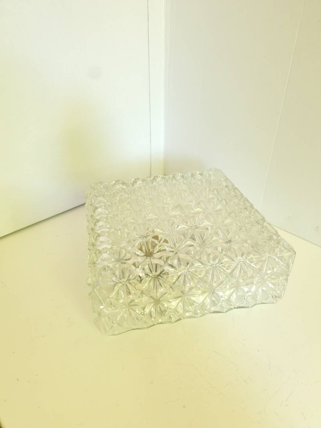 Vintage molded glass wall light