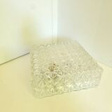 Vintage molded glass wall light