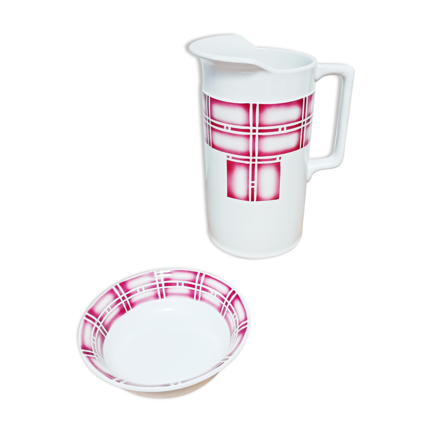 Old Sarreguemines Rostand jug