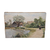 Landscape table "merchant woman on a path"