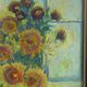 painting oil on canvas sunflowers still life signed