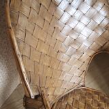 Old chair in braided chestnut