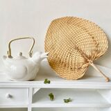 Duck teapot with rattan handle and scoubidou