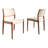 Paire de chaises modèle 80 de Niels O. Møller, Denmark