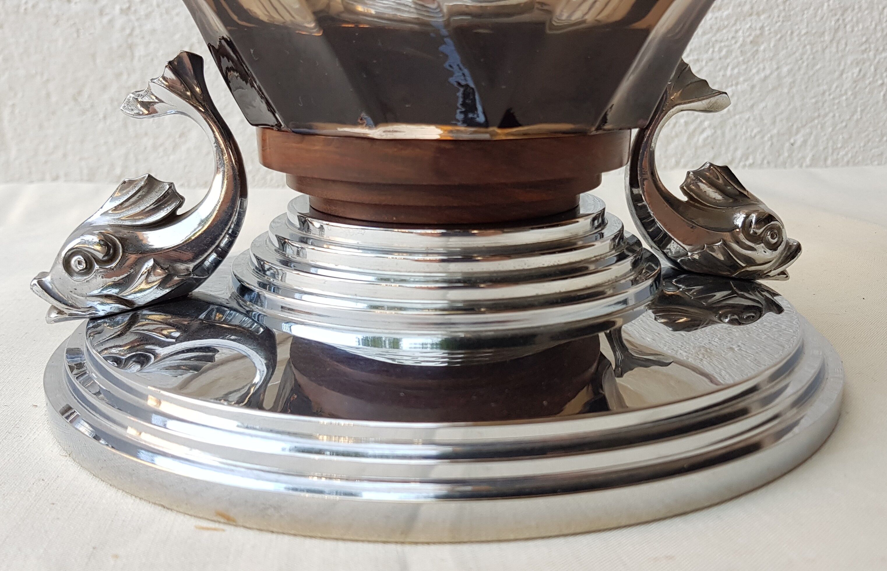 Glass cut smoked art deco