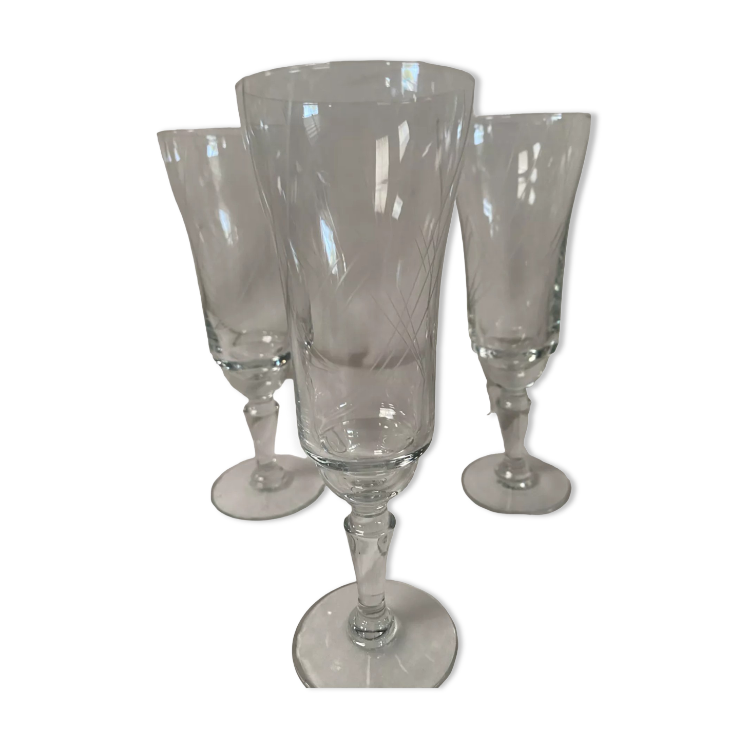 5 engraved antique flutes