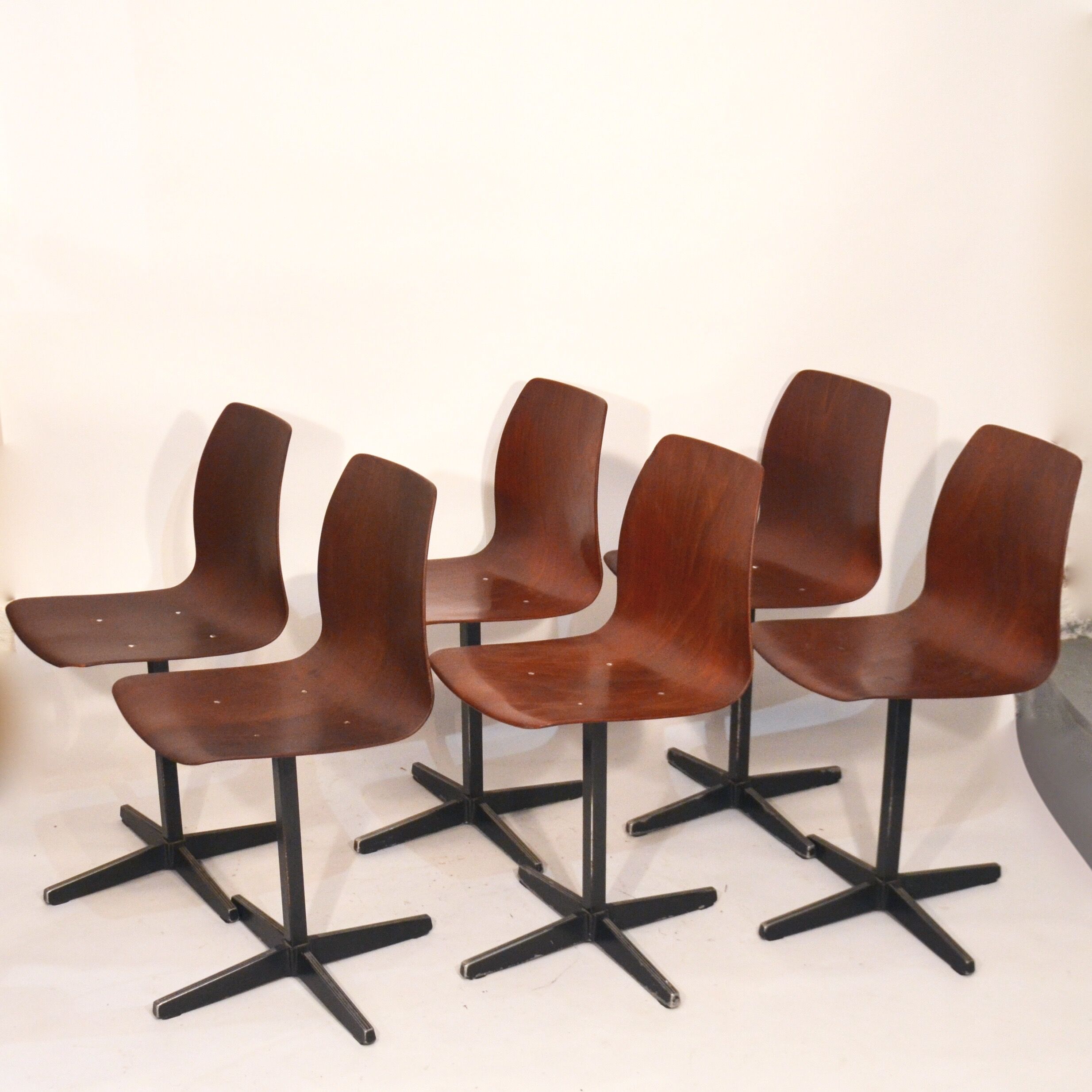Set of 6 chairs Pagholz foot star