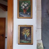 Paire de tableaux nature morte signé