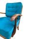Art Deco Armchair by Gyula Kaesz, 1930s, Newly Upholstered Velvet Cushions