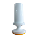 Vintage white opaline glass lamp by Valašské Meziříčí Czechoslovakia, 1970s