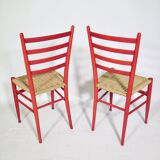 Mid-Century Italian Dining Chairs with Woven Seats, Set of 6, 1960s–70s