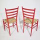 Mid-Century Italian Dining Chairs with Woven Seats, Set of 6, 1960s–70s