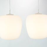 Set Of Two Pendants In Matte Glass By Fog & Mørup