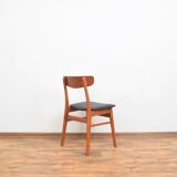 Danish teak & leather dining chairs from falstrup mobler, 1960