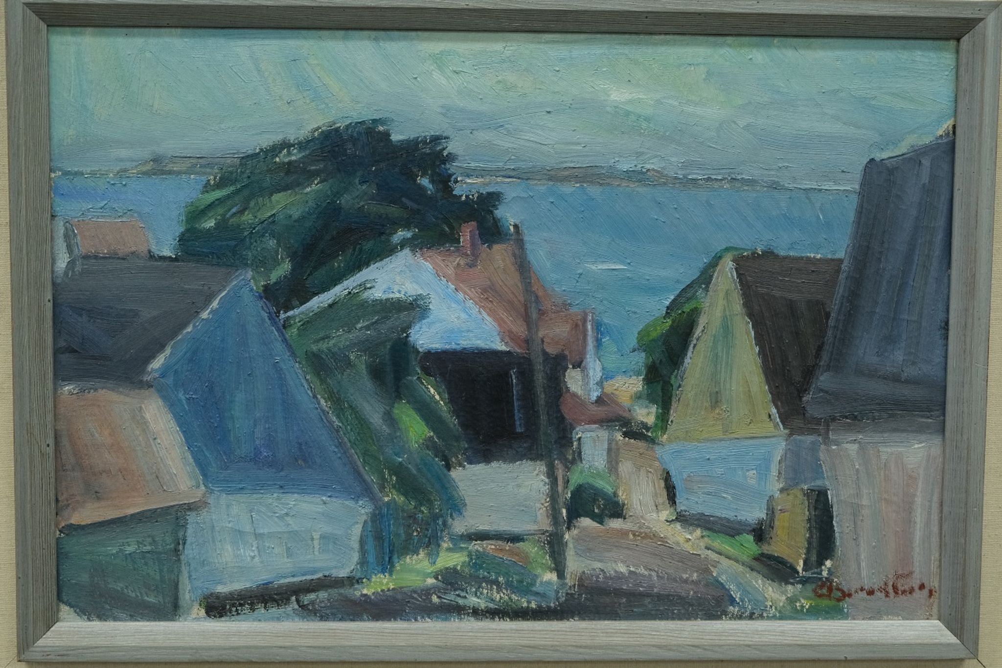 Carl Berndtsson, Swedish Modern Painting, 1960s, Oil on Canvas, Framed