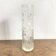 Vase tube en verre moulé transparent ,aspect bois