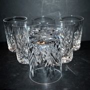 Lot de 6 verres à whisky en cristal taillé Lemberg JUNON proche Chantilly