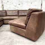 Modular leather sofa, vintage design 1970