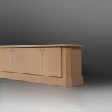 Ivory lacquer sideboard by Jean-Claude Dresse