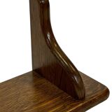 Vintage wall shell rack 1970s wood minimalist design