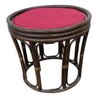 Rattan pouf