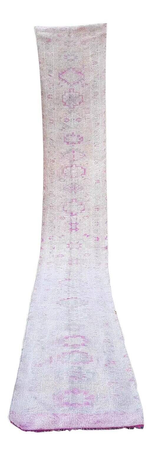 Vintage Turkish hallway rug 63x425 cm