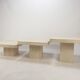 Set of 3 Italian Travertine Coffee Tables, 1980s