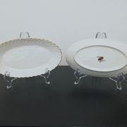 Two porcelain raviers signed Ph. Deshoulieres