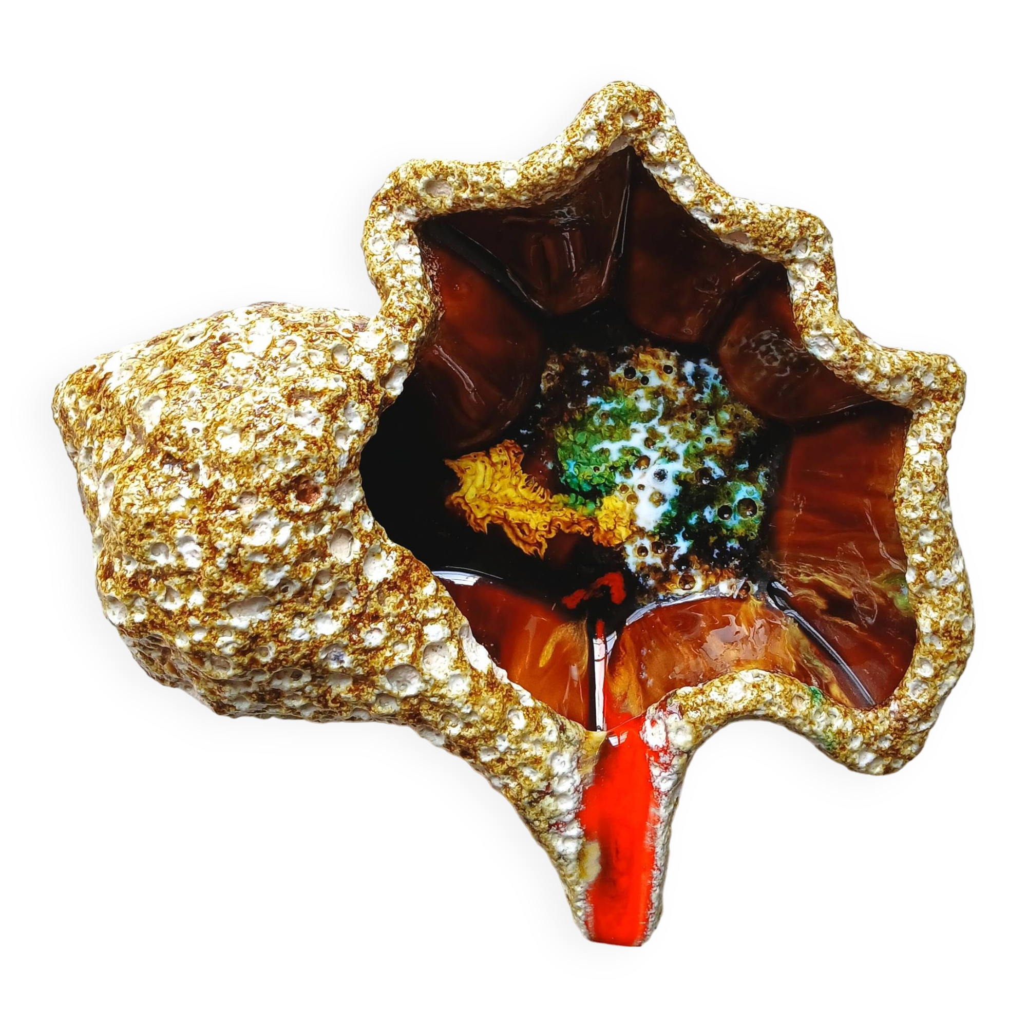 Empty shell pocket ashtray fat lava 1970