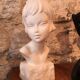 Statue ou buste en plâtre de jeune fille femme