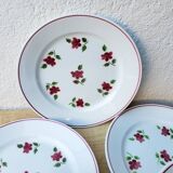 Set of 6 flat plates ceramic collection Rosine