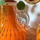 Duo vase & blown glass carafe in orange – 1960s/70s