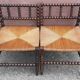 Pair of corner chairs or armchairs "fireplace corner" (Straw seat)