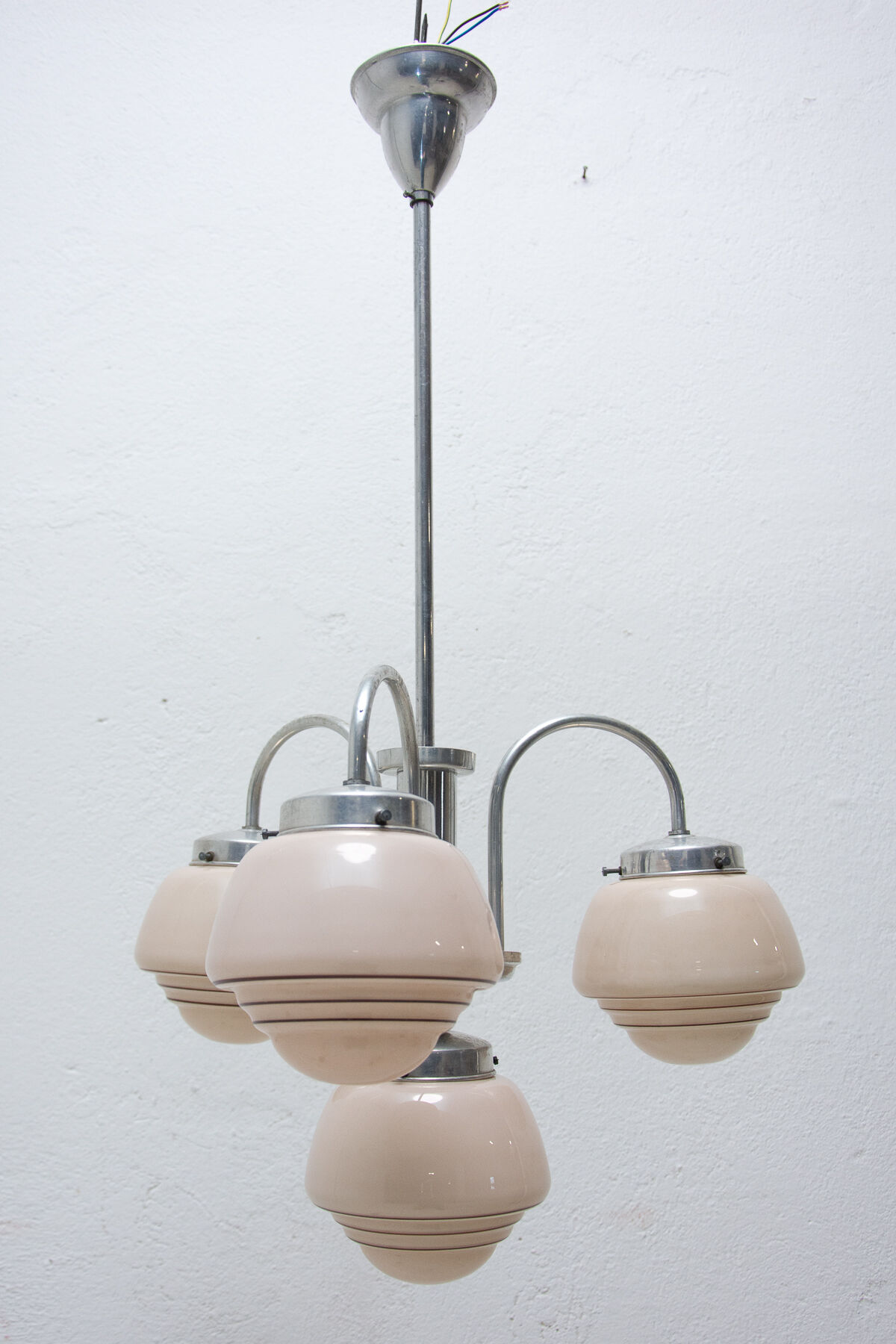 Lustre Art déco à trois bras, années 1930