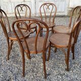 Lot Series of 6 art nouveau bentwood bistro chairs