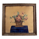 Old painting bouquet of flowers