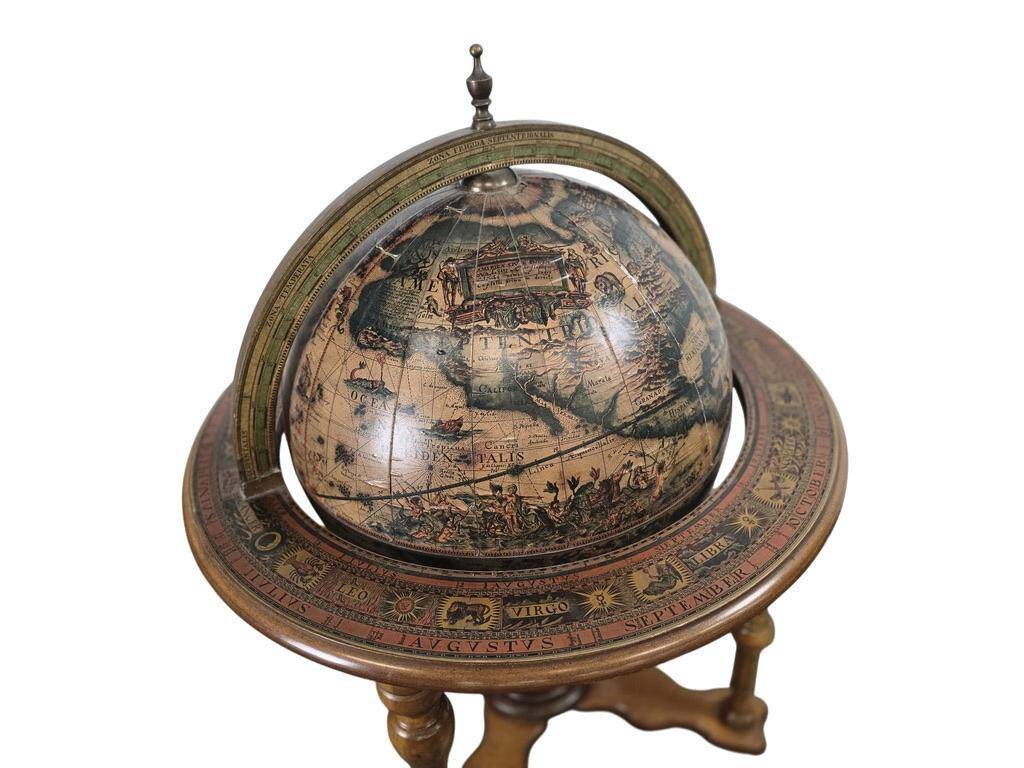 Vintage bar globe / bar furniture with decorative globe