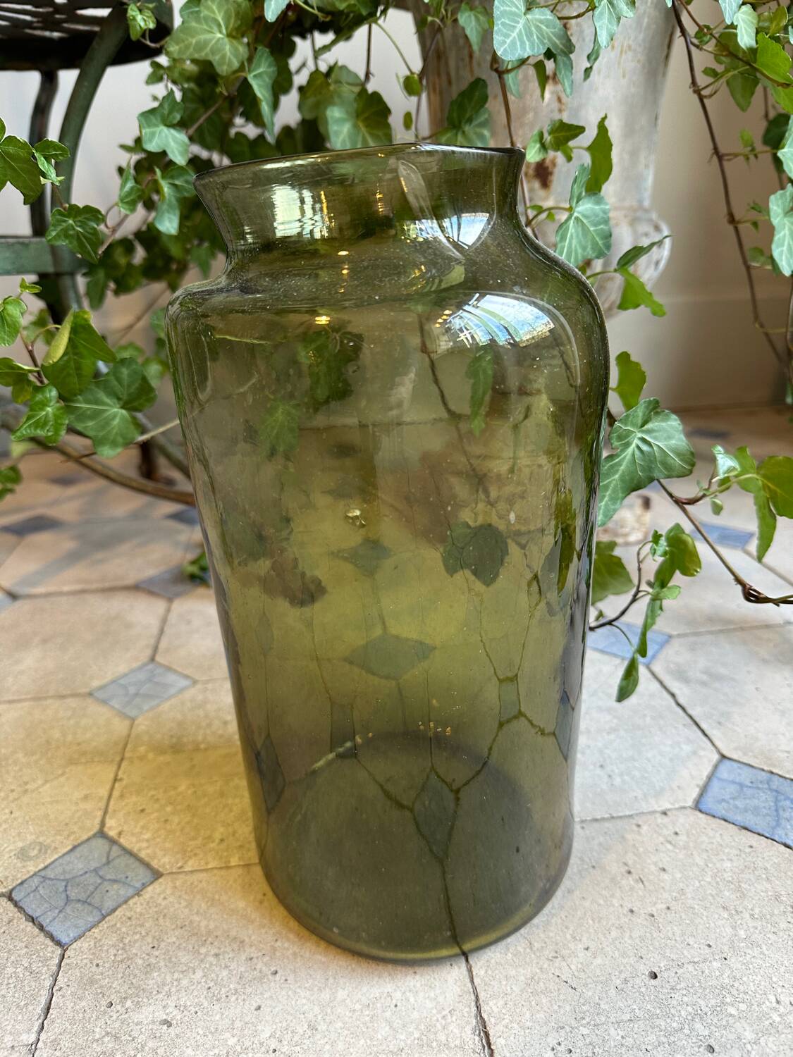 Antique blown glass vase