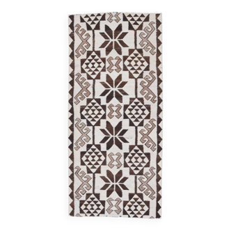 Handmade vintage Milas rug large hallway 106x234 cm