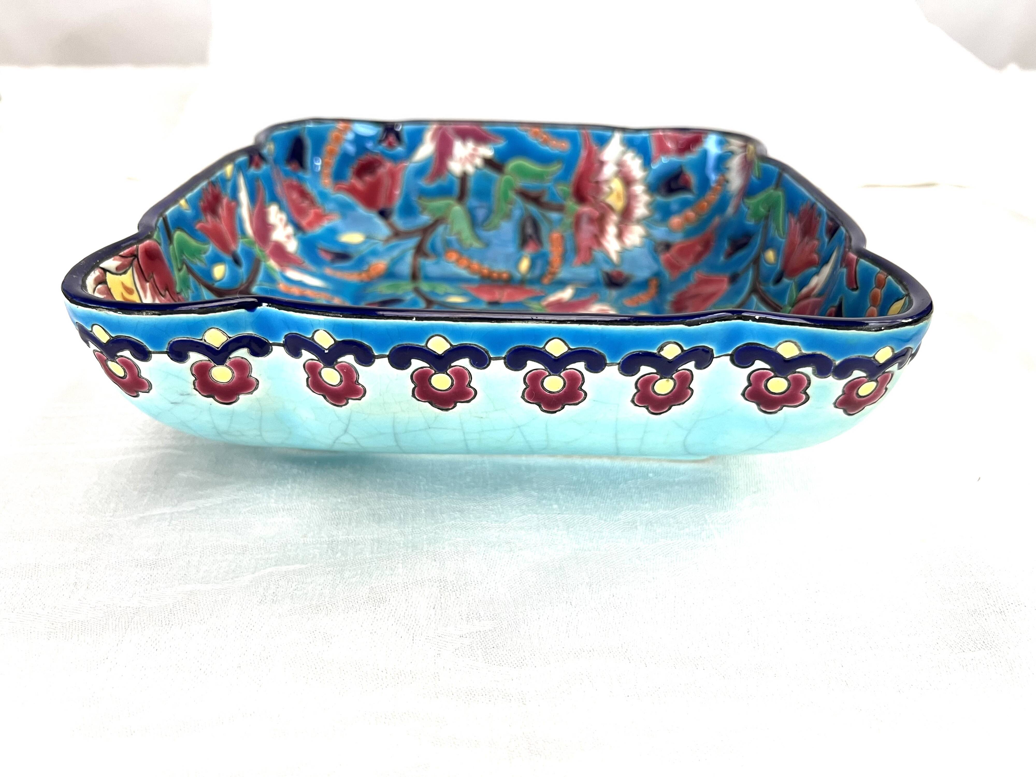 Longwy enamelled earthenware cup