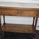 Oak bathroom cabinet with 1 drawer and marble top