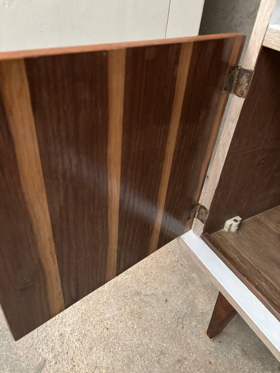 Painted glass bookcase