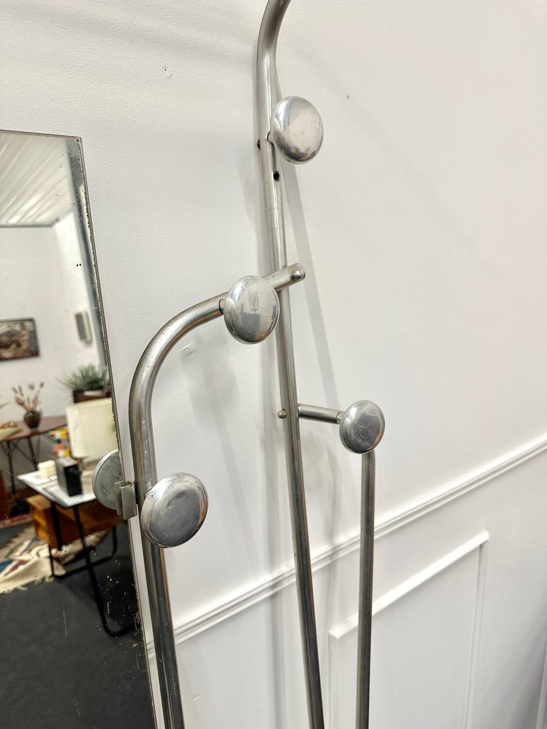 Vintage aluminum entrance locker
