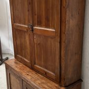 Two-part office furniture made of solid pine from the 20th century.