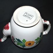 Cafetière Sarreguemines décor Colmar polychrome forme bambou 1930