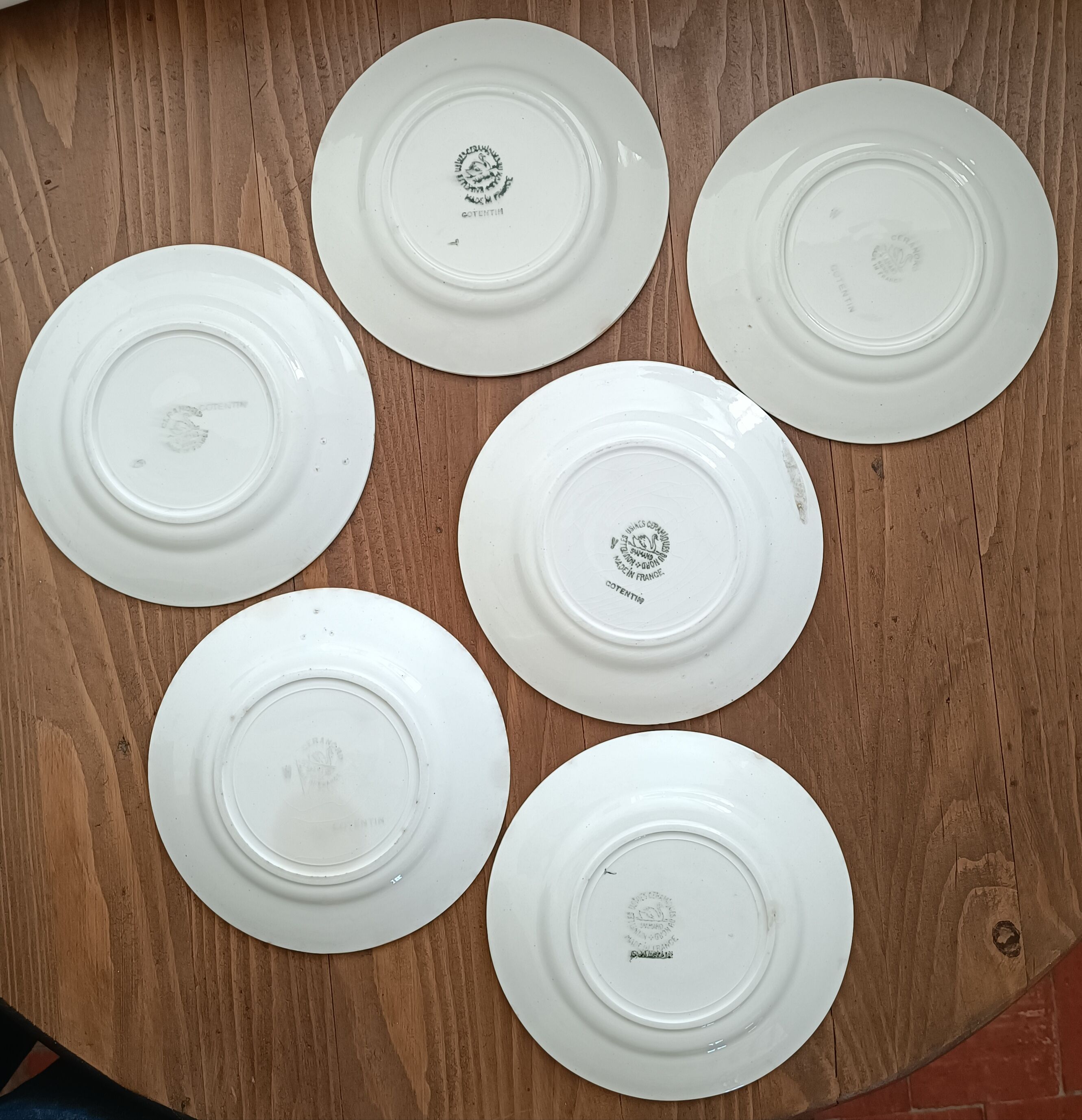 6 dessert plates iron land Saint Amand