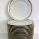 18 golden flat plates CNP Haute Porcelaine de Luxe du Berry